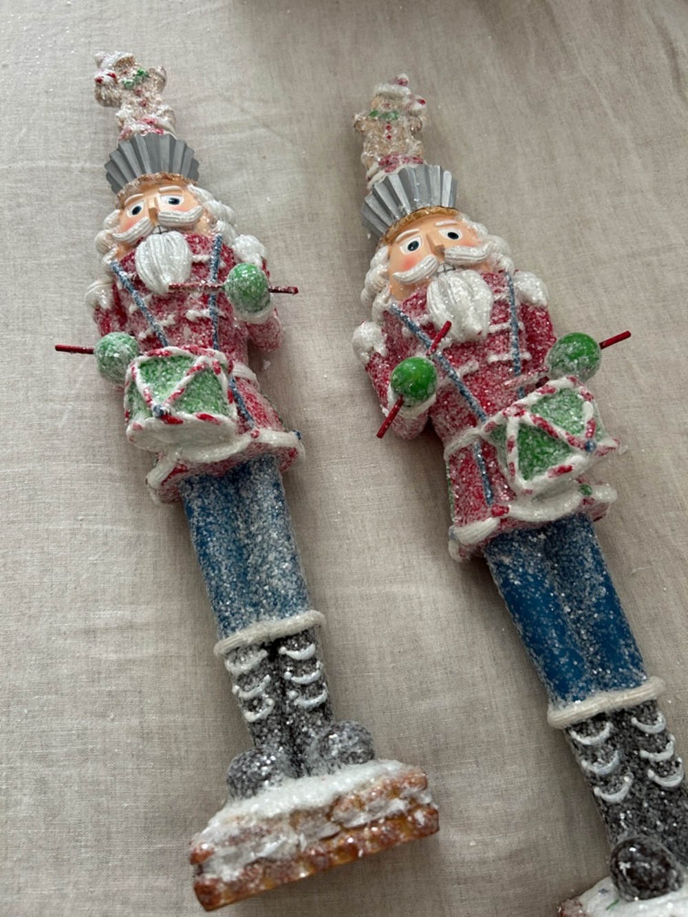 Sugared Nutcracker 16ā Figurines by Valerie, Set of 2